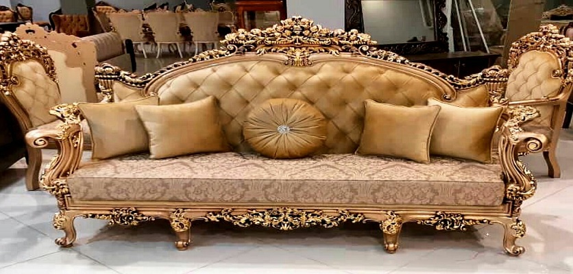 مبلمان طلایی زیبا - تعمیر مبل در اصفهان