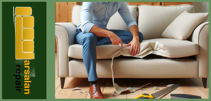 مشاور - تعمیر فرورفتگی مبل
