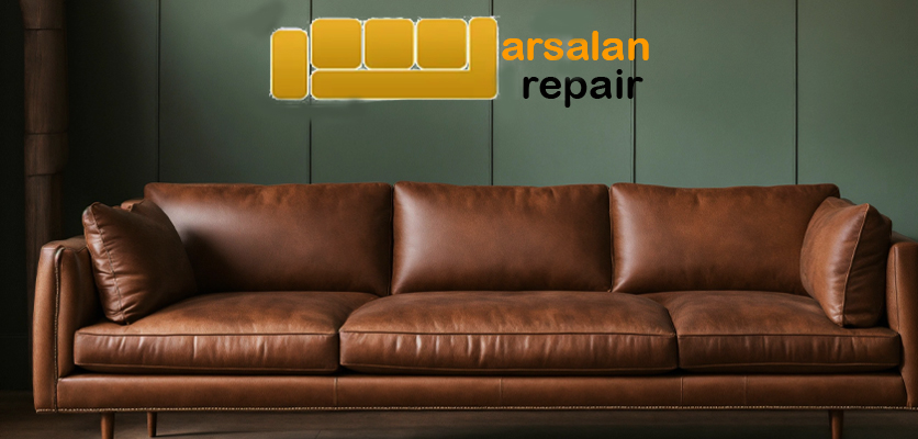 مبل چرم راحتی قدیمی - تعمیر مبل چرم پوسته شده